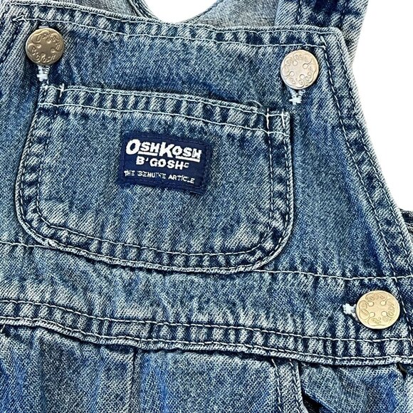 OshKosh BGosh Genuine Article Denim Overalls Vestbak 100 Percent Cotton Kids Siz - Picture 3 of 6